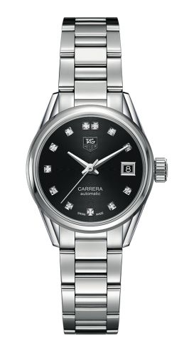 TAG Heuer Carrera Calibre 9 28 Stainless Steel / Black - Diamond / Bracelet
